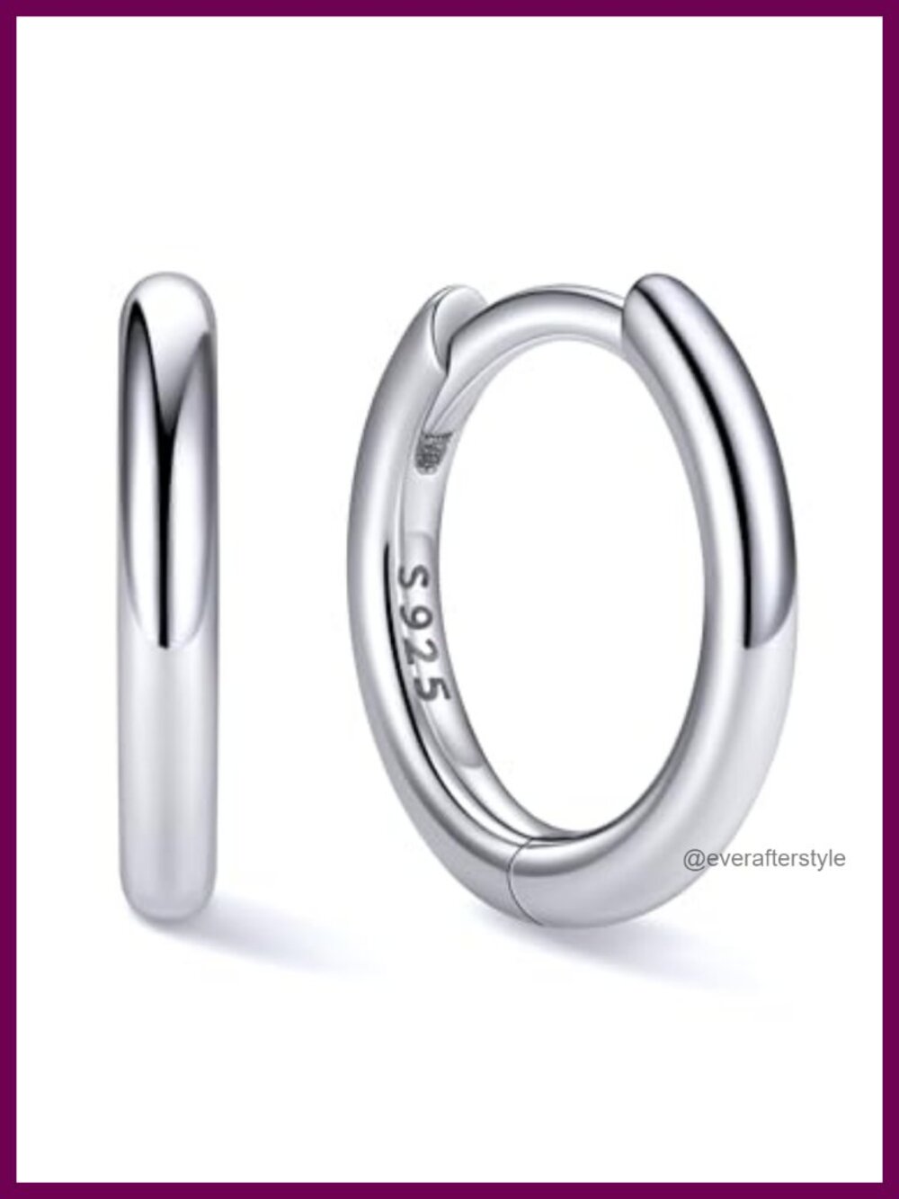925 Sterling Silver Hoop Earrings for Women, Hypoallergenic, Small to Large,